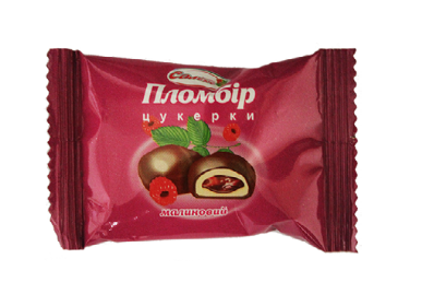 Candy “Plombīrs Saleks” cream and raspberry flavoured Image